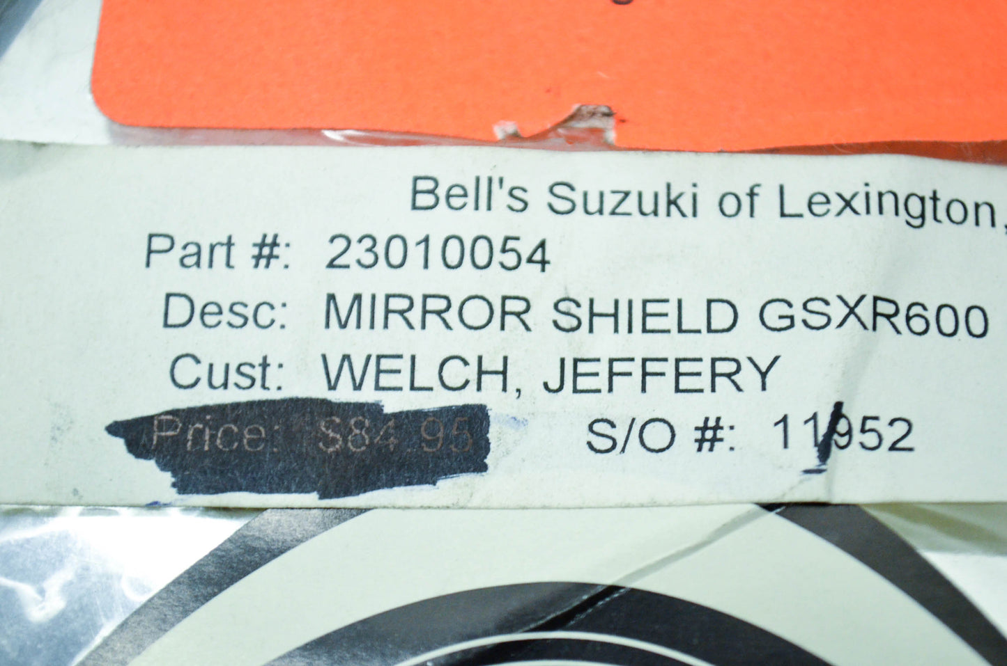 Sportech 23010054 Mirror Shield Suzuki GSXR 600 04. NOS