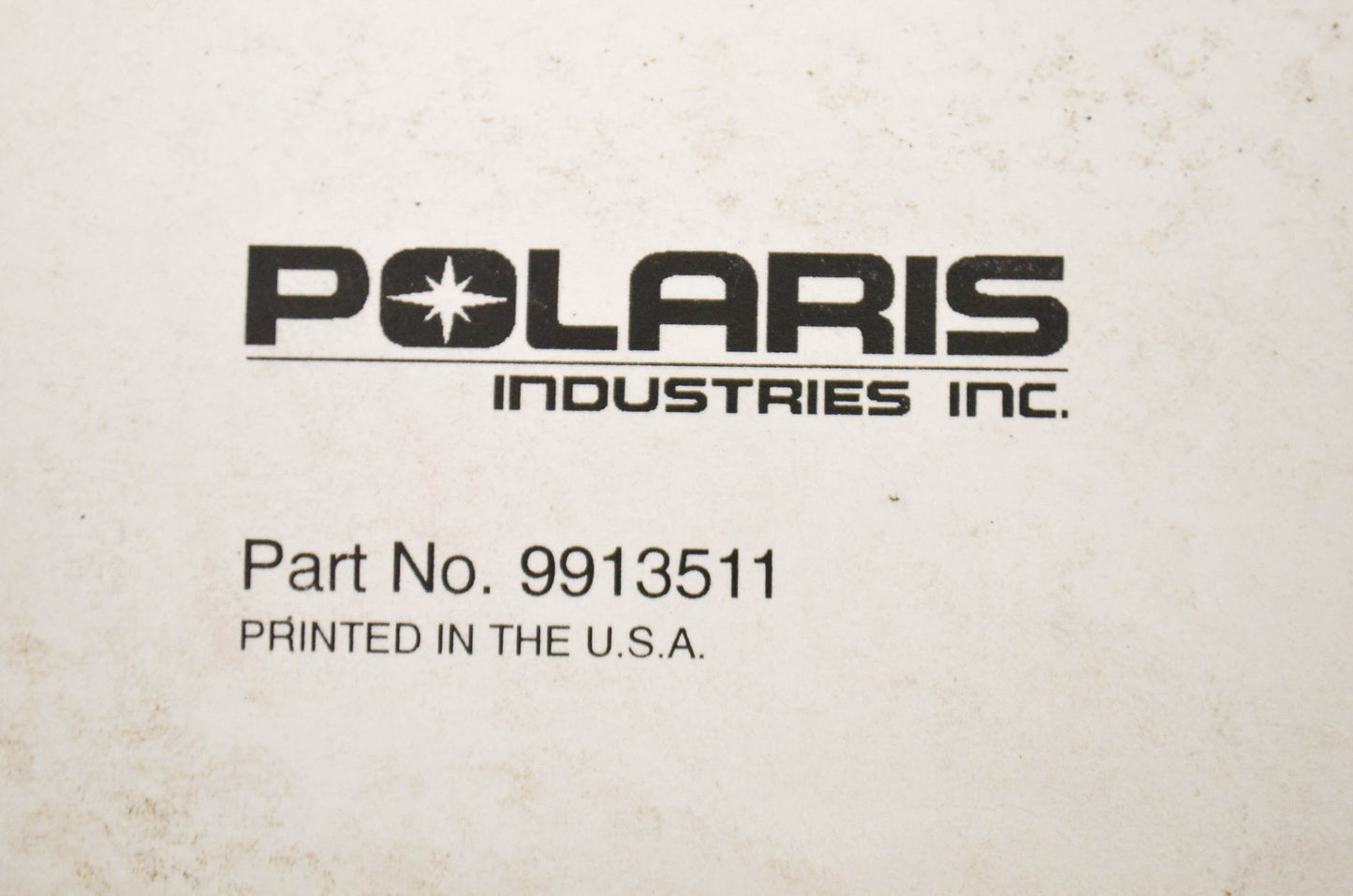 OEM Polaris 9913511 Owner's Safety & Maintenance Manual Xplorer 400L W969140 96.