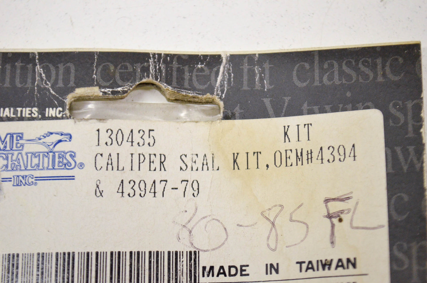 New Chrome Specialties Spare Parts Caliper Seal Kit NOS
