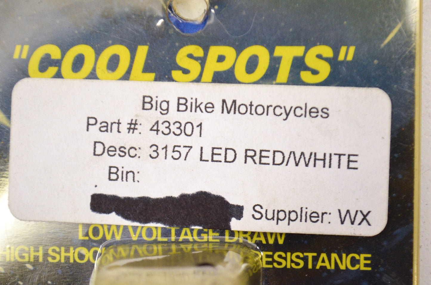 Wixtech Cool Spots 43301, 3157 Led Red/White Light NOS
