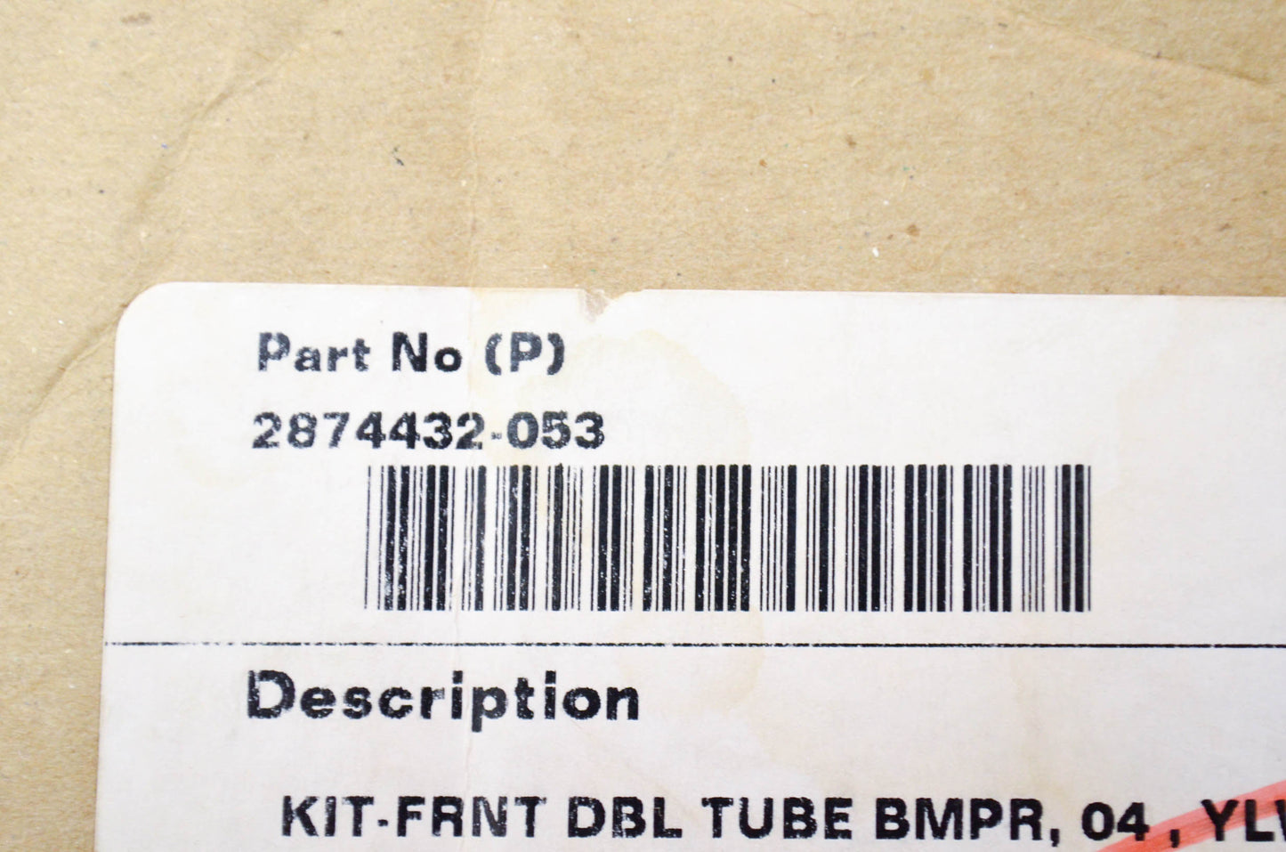 New OEM Polaris Front Bumper Kit Yellow NOS