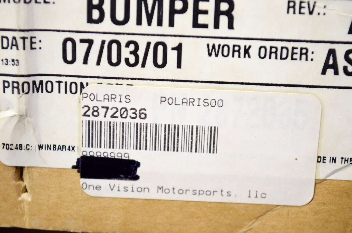 Front Bumper Kit NOS