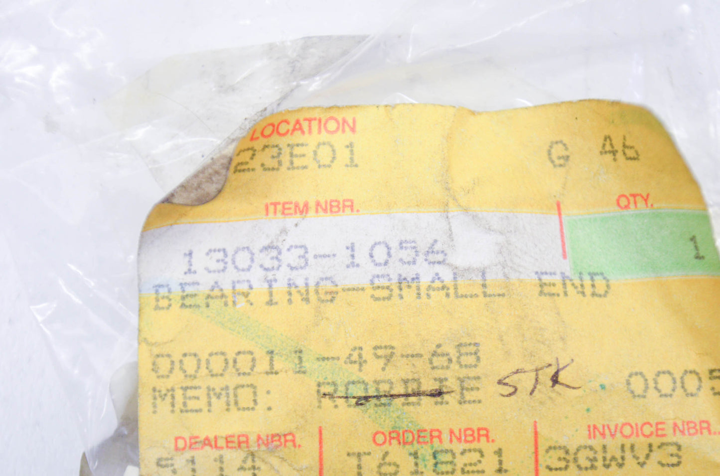 OEM Kawasaki 13033-1056 Small End Bearing NOS