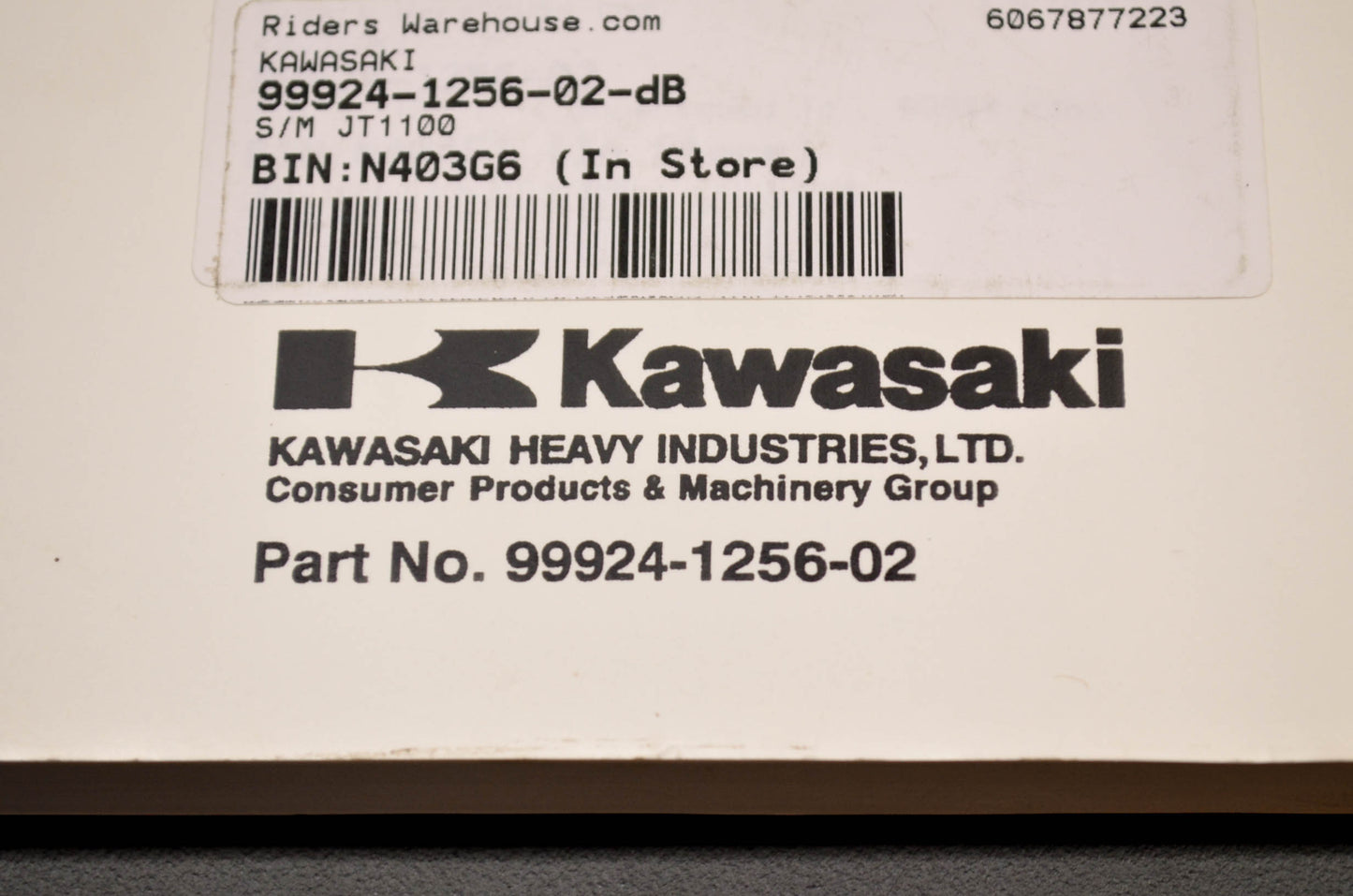 OEM Kawasaki 99924-1256-02 Service Manual JT1100F NOS