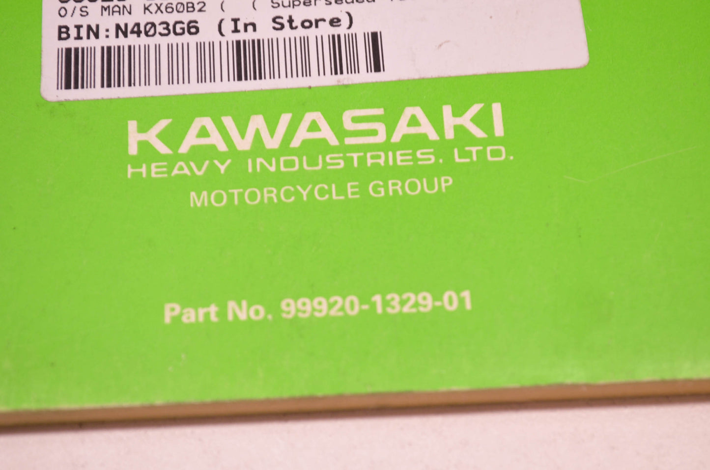 OEM Kawasaki 99920-1329-01 Owner's & Service Manual KX60B3