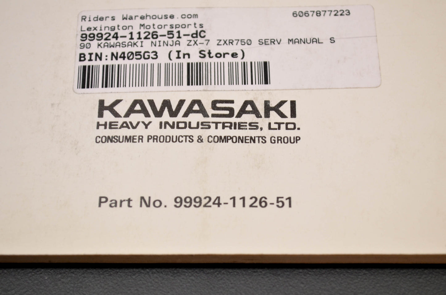 OEM Kawasaki 99924-1126-51 Service Manual Supplement ZX750H2 NOS