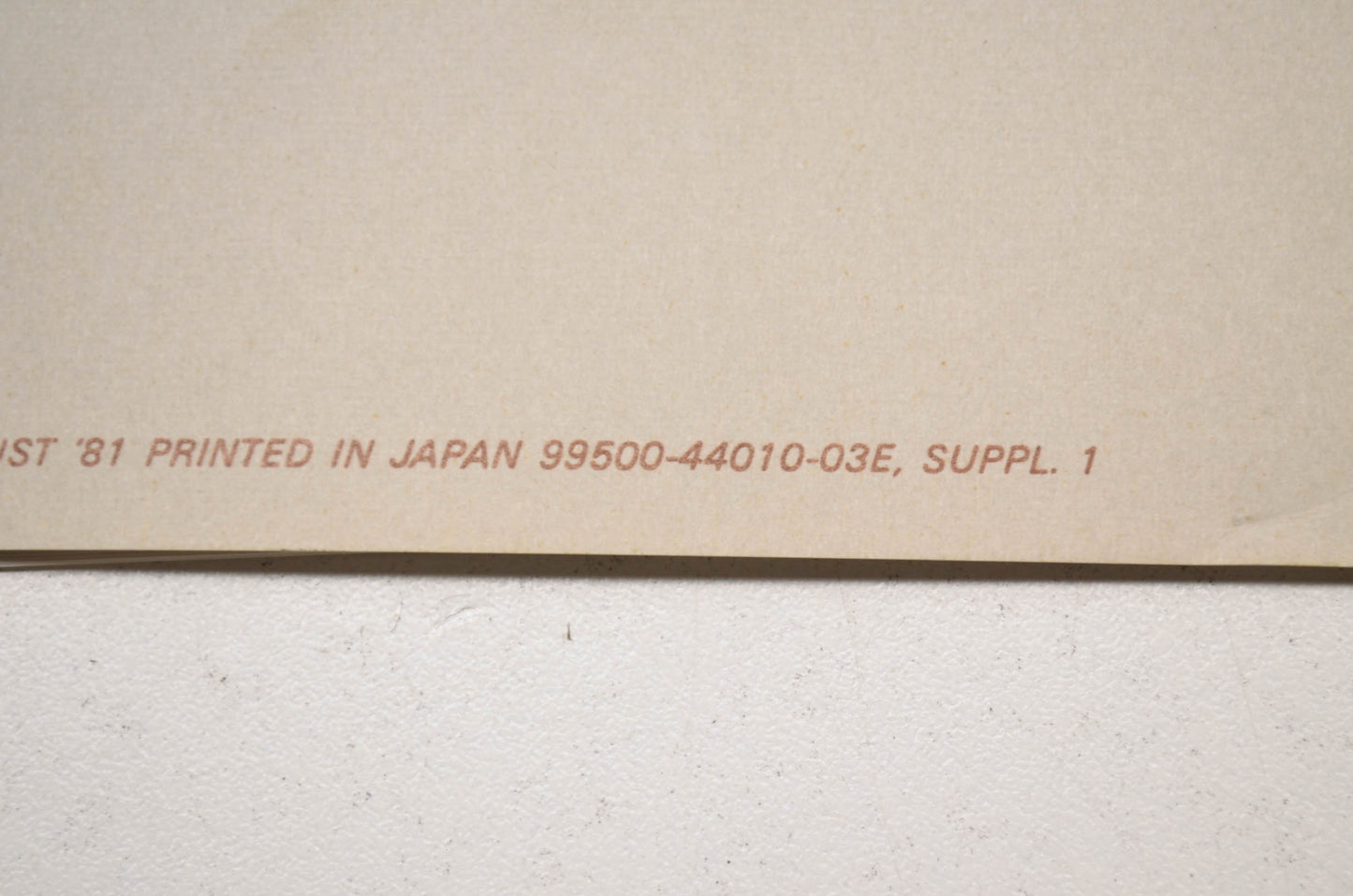 OEM Suzuki 99500-44010-03E DR400 Supplementary Service Manual