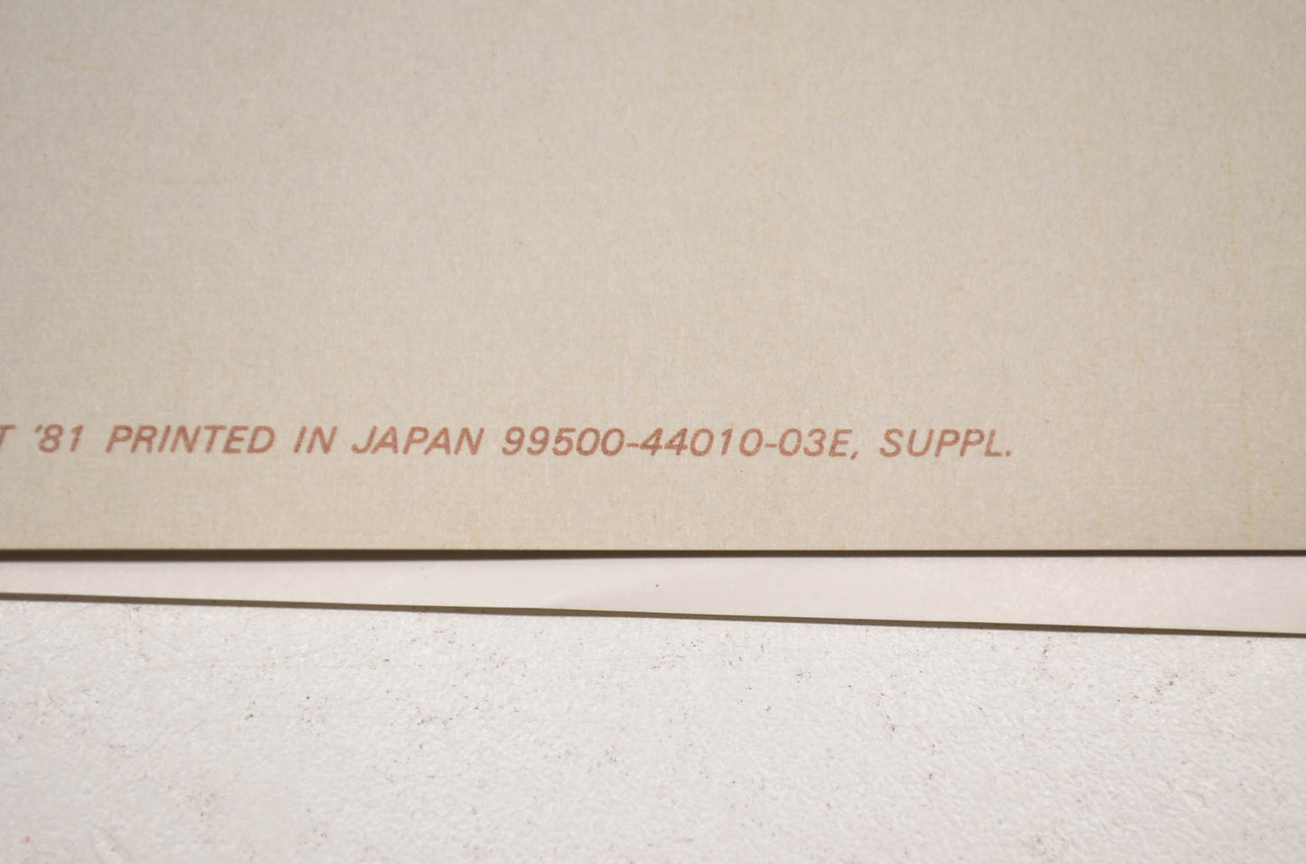 OEM Suzuki 99500-44010-03E DR370 Supplementary Service Manual