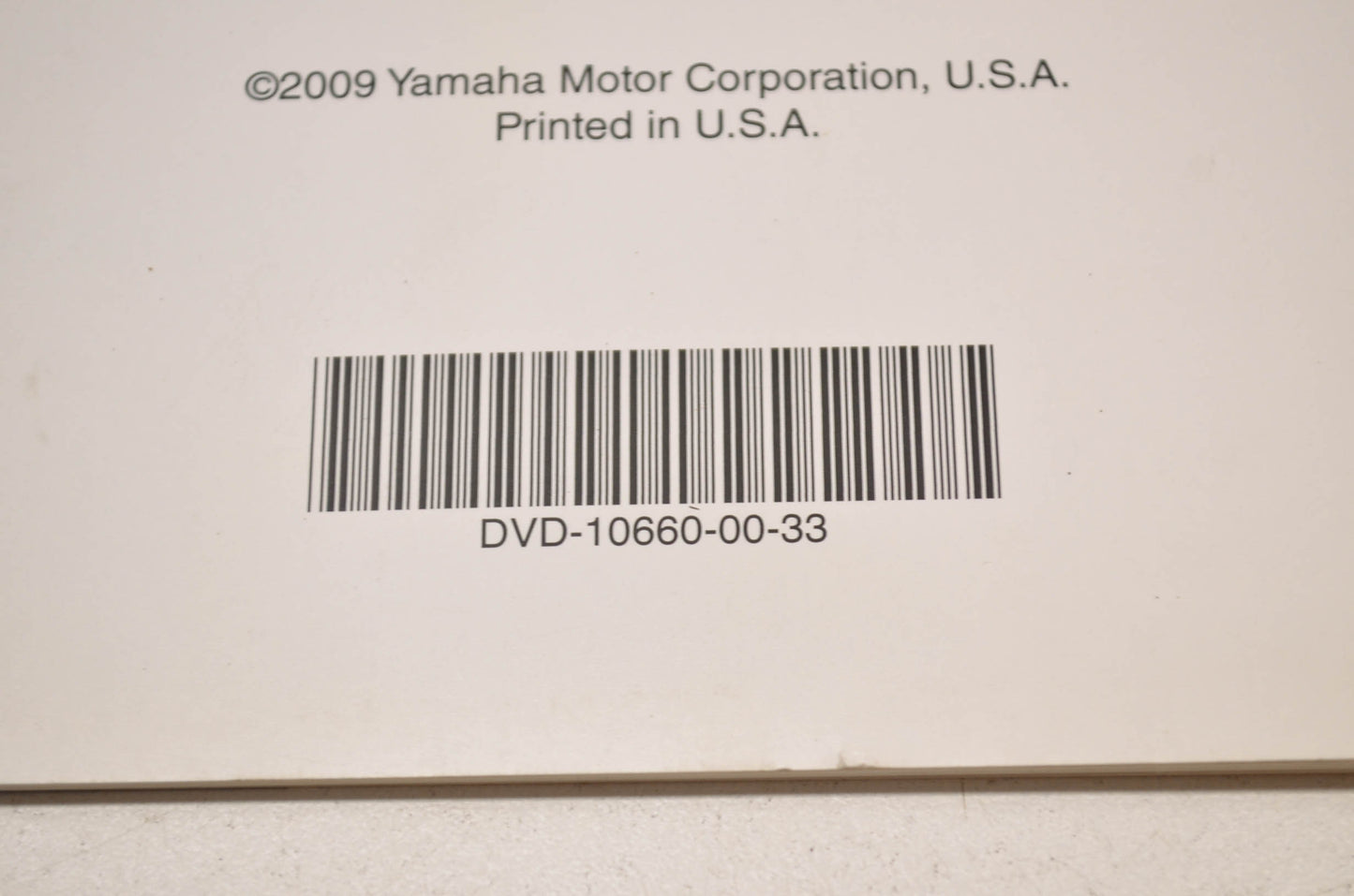 OEM Yamaha DVD-10660-00-33 Fuel Injection Systems Manual with DVD NOS