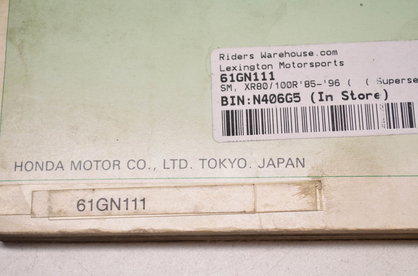 OEM Honda XR80R XR100R Service Manual