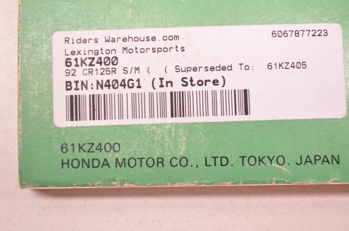 OEM Honda 61KZ400 CR125R'97 Service Manual