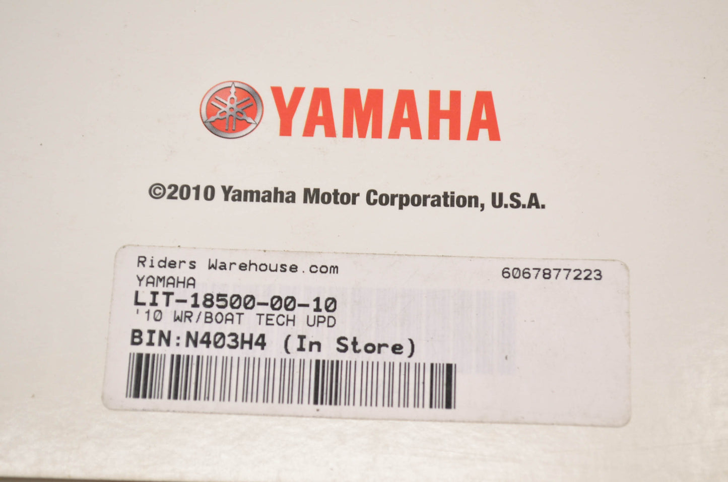 New OEM Yamaha 2010 Watercraft Technical Update Manual NOS