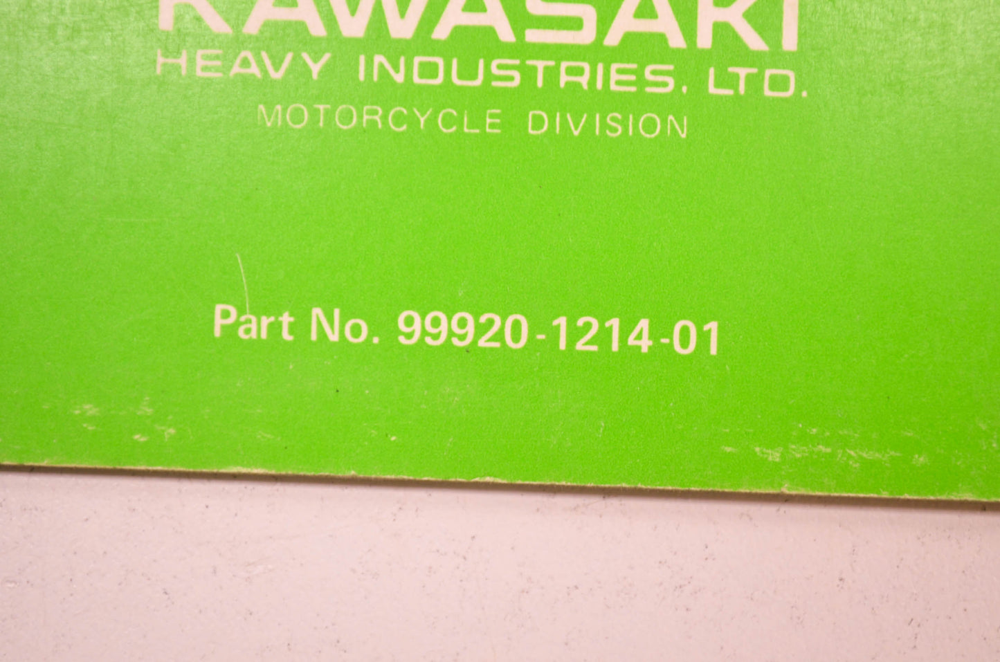 OEM Kawasaki 99920-1214-01 Owner's & Service Manual KX60A1