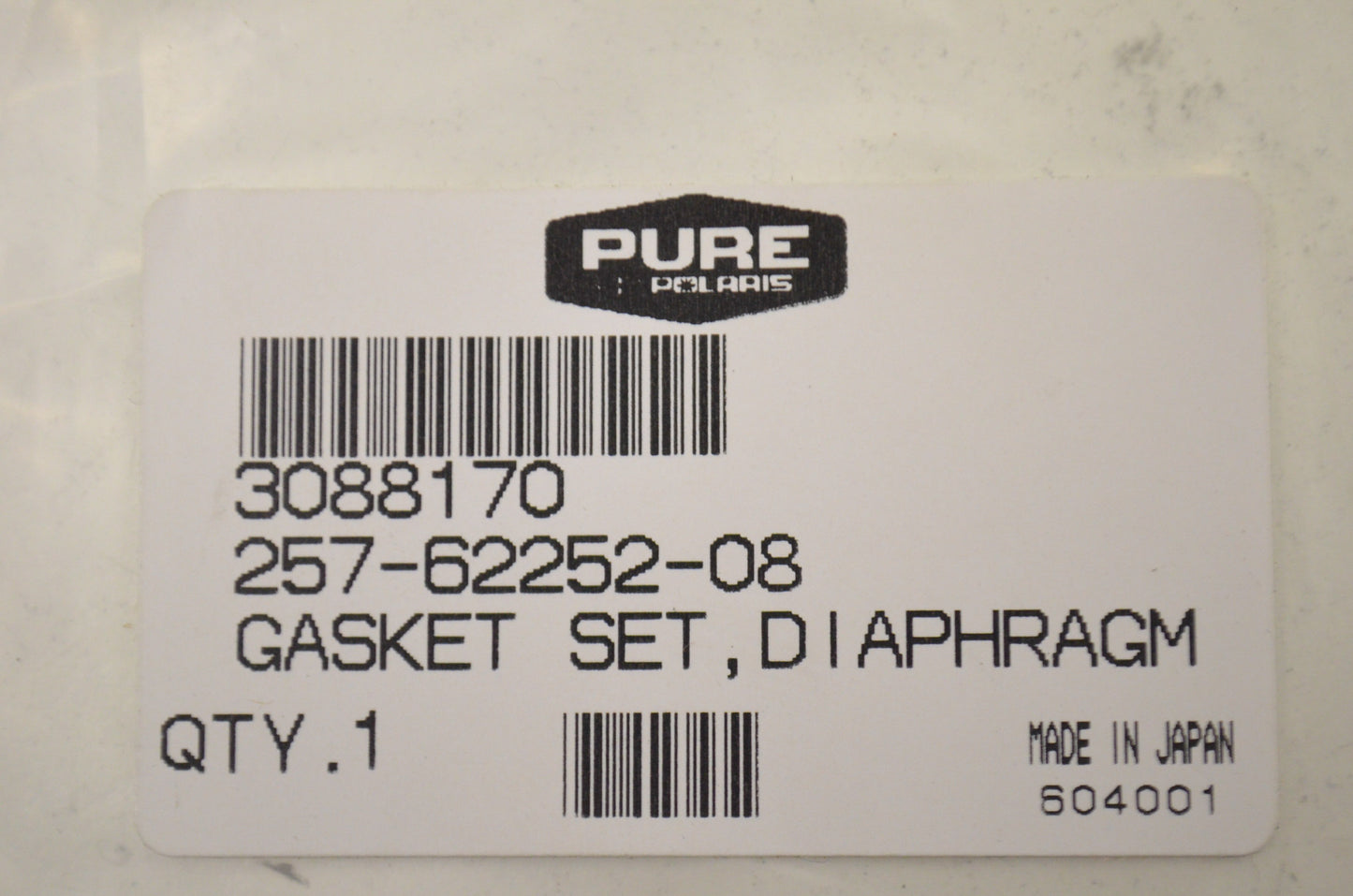 New OEM Polaris Diaphragm Gasket Kit NOS