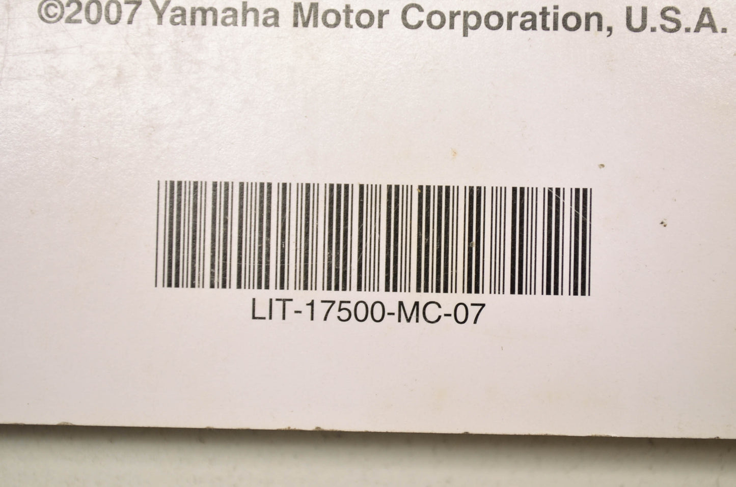 OEM Yamaha LIT-17500-MC-07 Technical Update 07 Motorcycle/Scooter