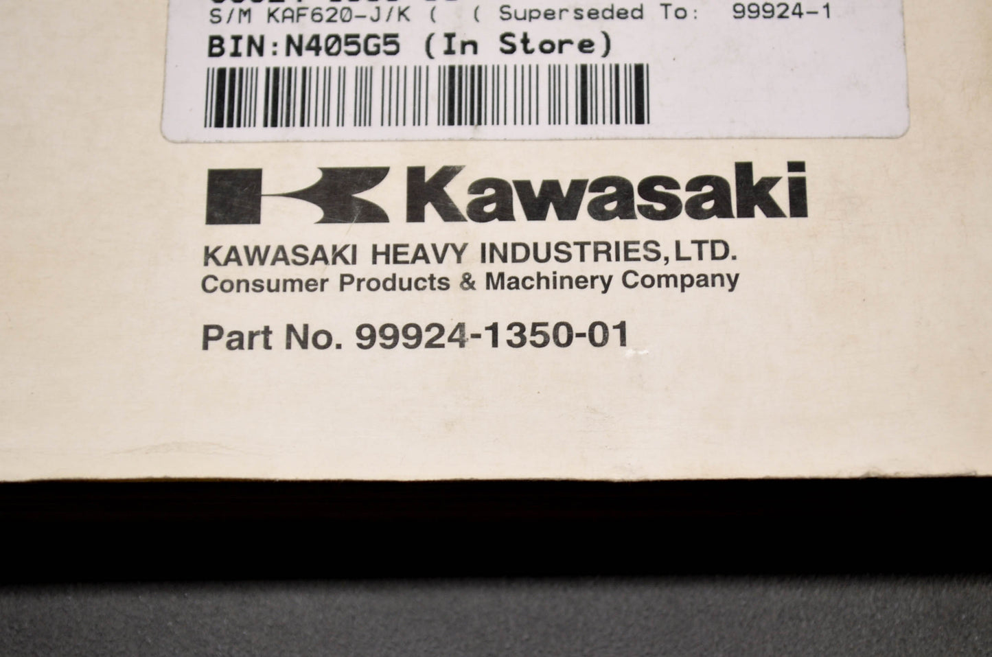 OEM Kawasaki 99924-1350-01 Service Manual KAF620J/K