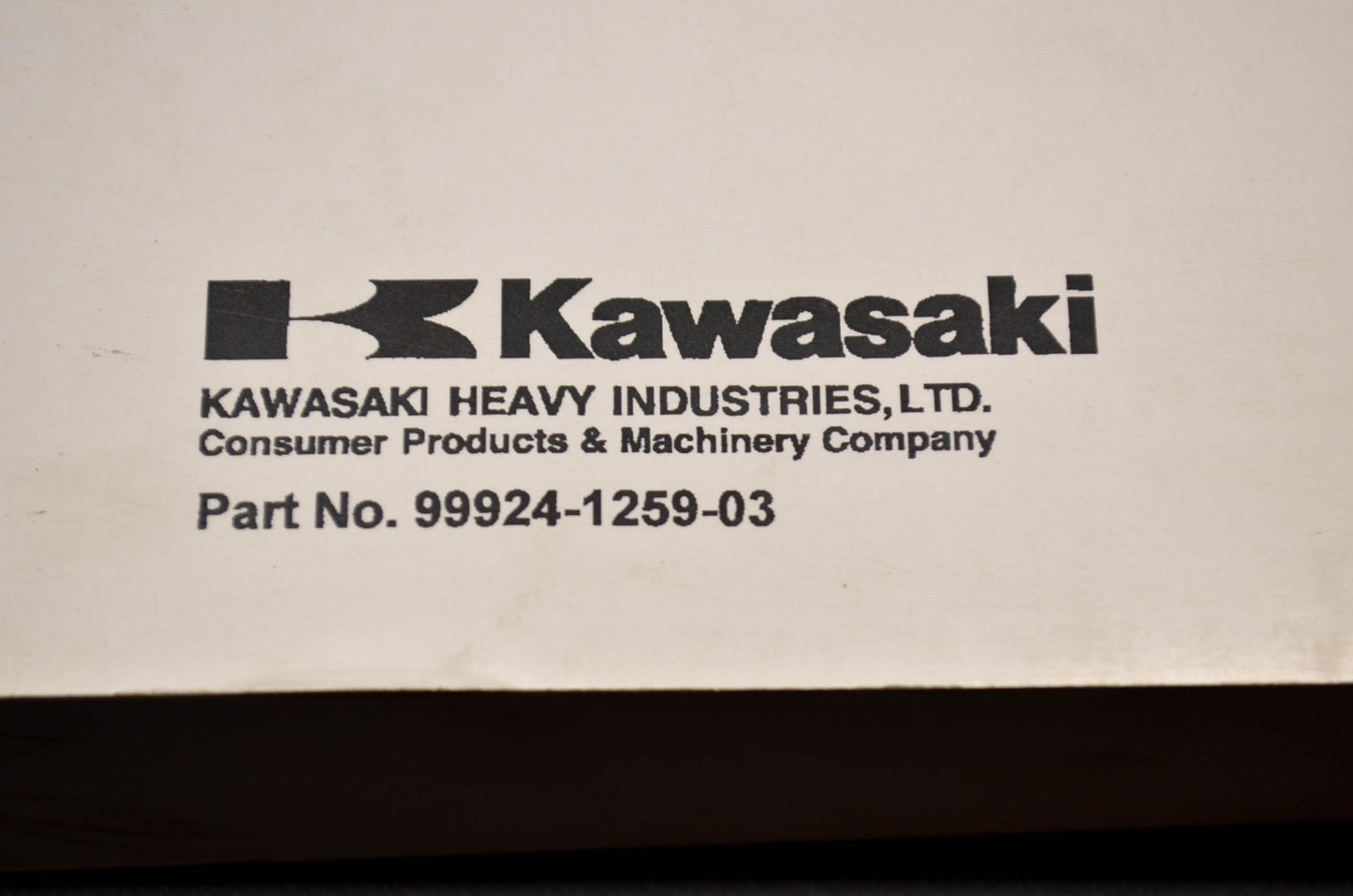 OEM Kawasaki 99924-1259-03 Service Manual VN1500L NOS