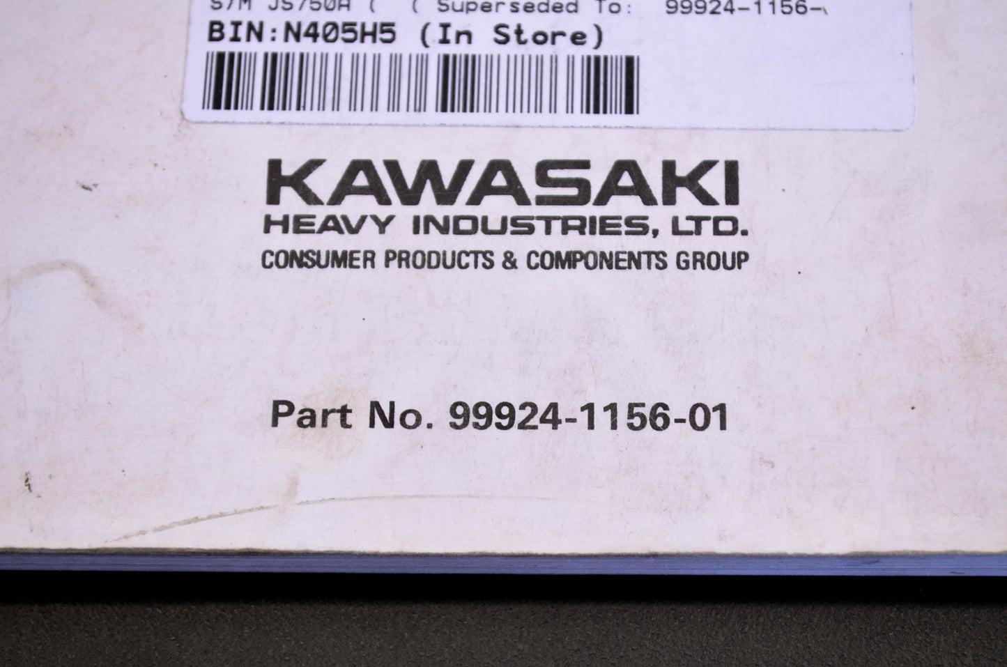 OEM Kawasaki 99924-1156-01 Service Manual JS750A/B