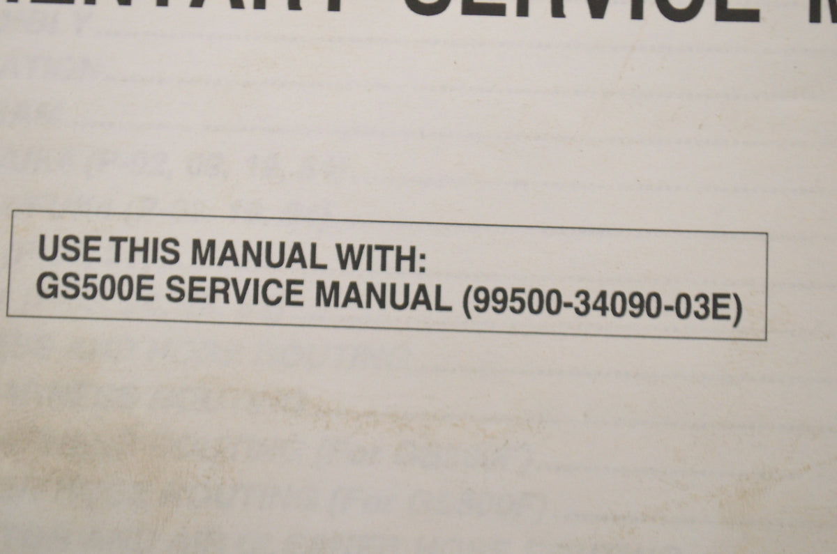 OEM Suzuki 99501-34150-03E GS500/E/F Service Manual