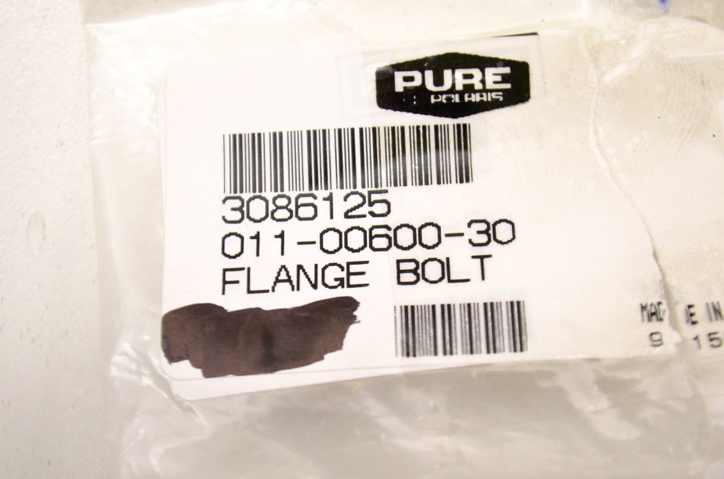 OEM Polaris 3086125 Flange Bolt Qty 5 NOS