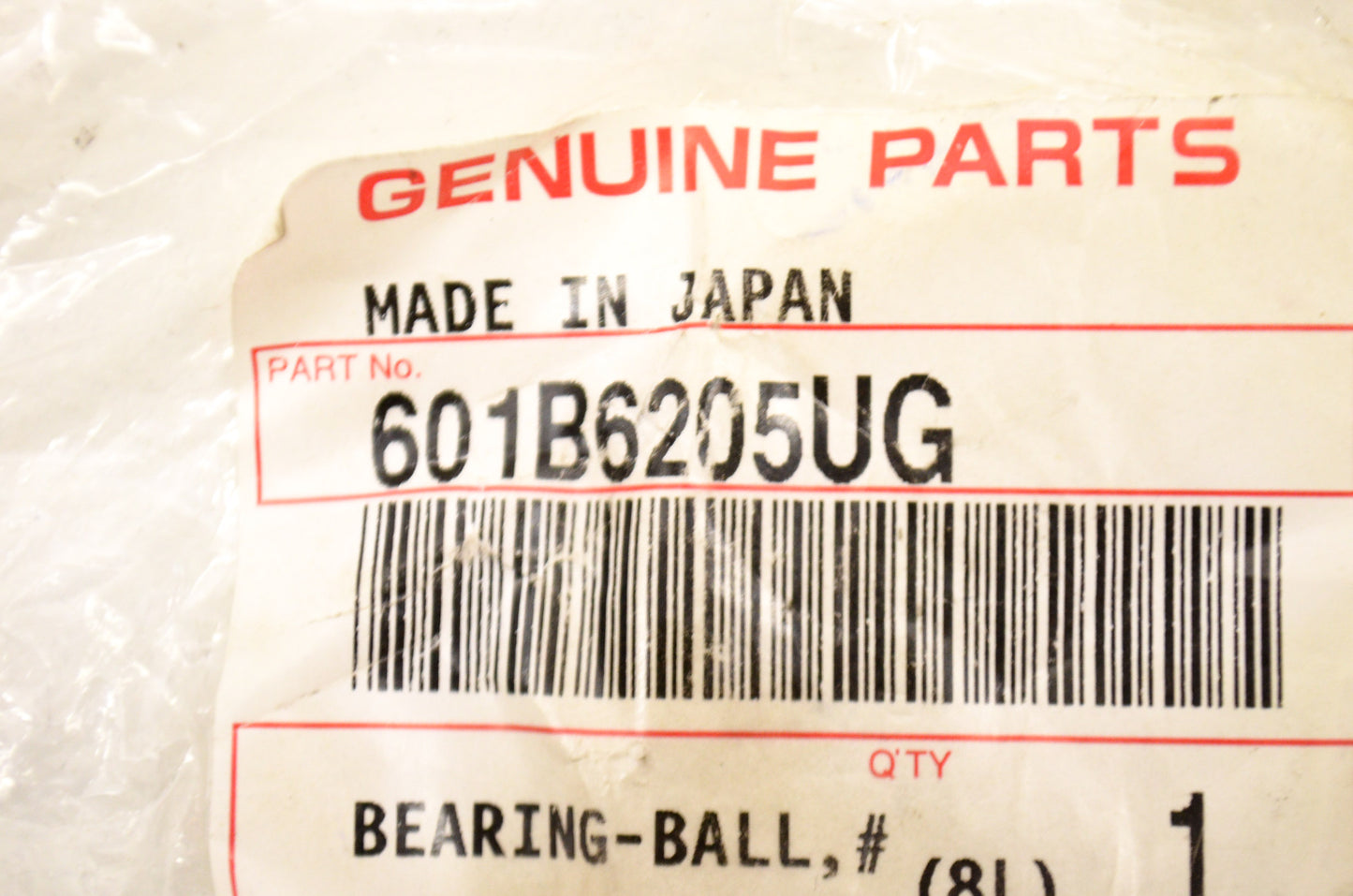 OEM Kawasaki 601B6205UG Ball Bearing #6205UG NOS