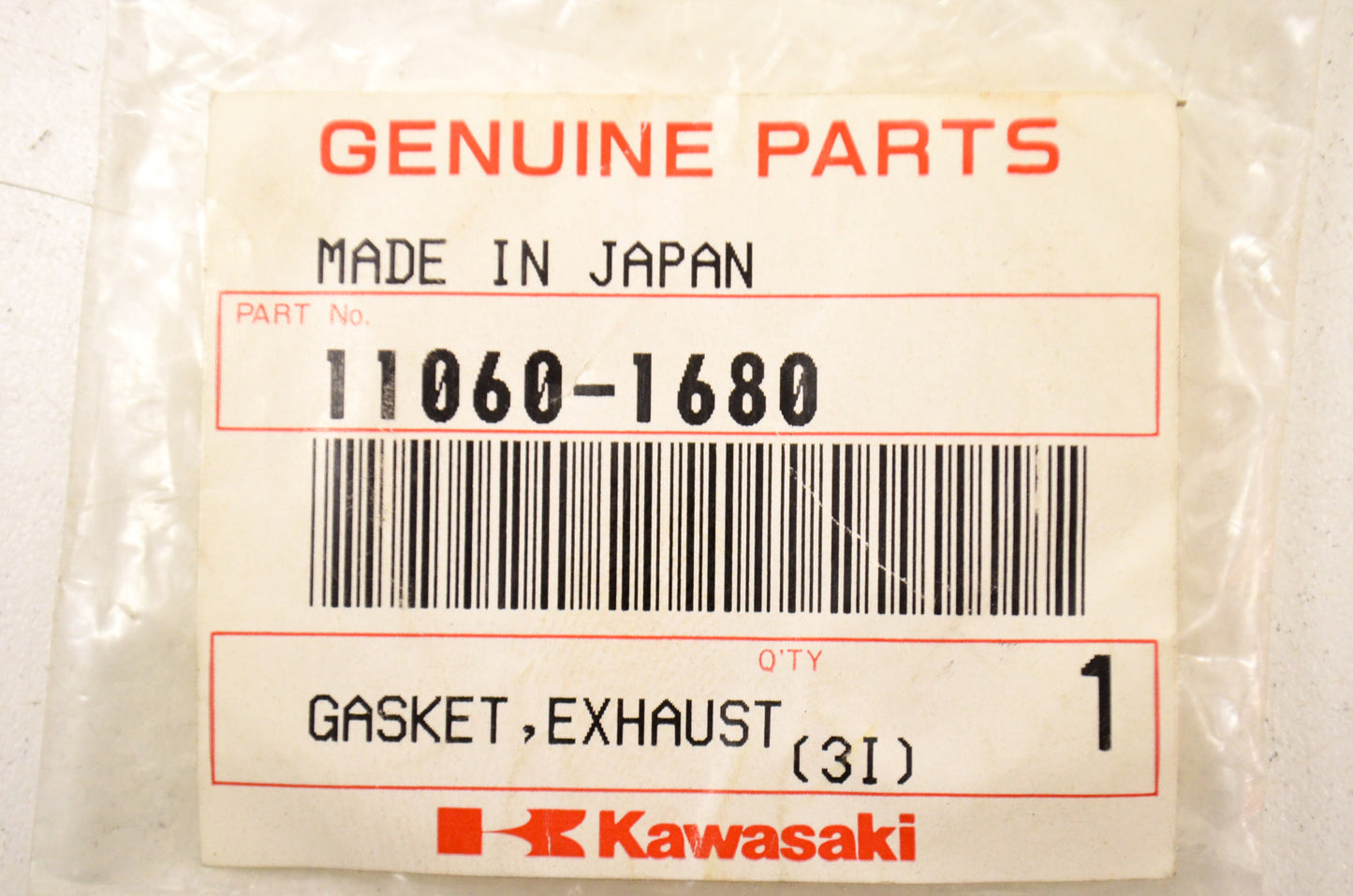 OEM Kawasaki 11060-1680 Exhaust Pipe Gasket NOS