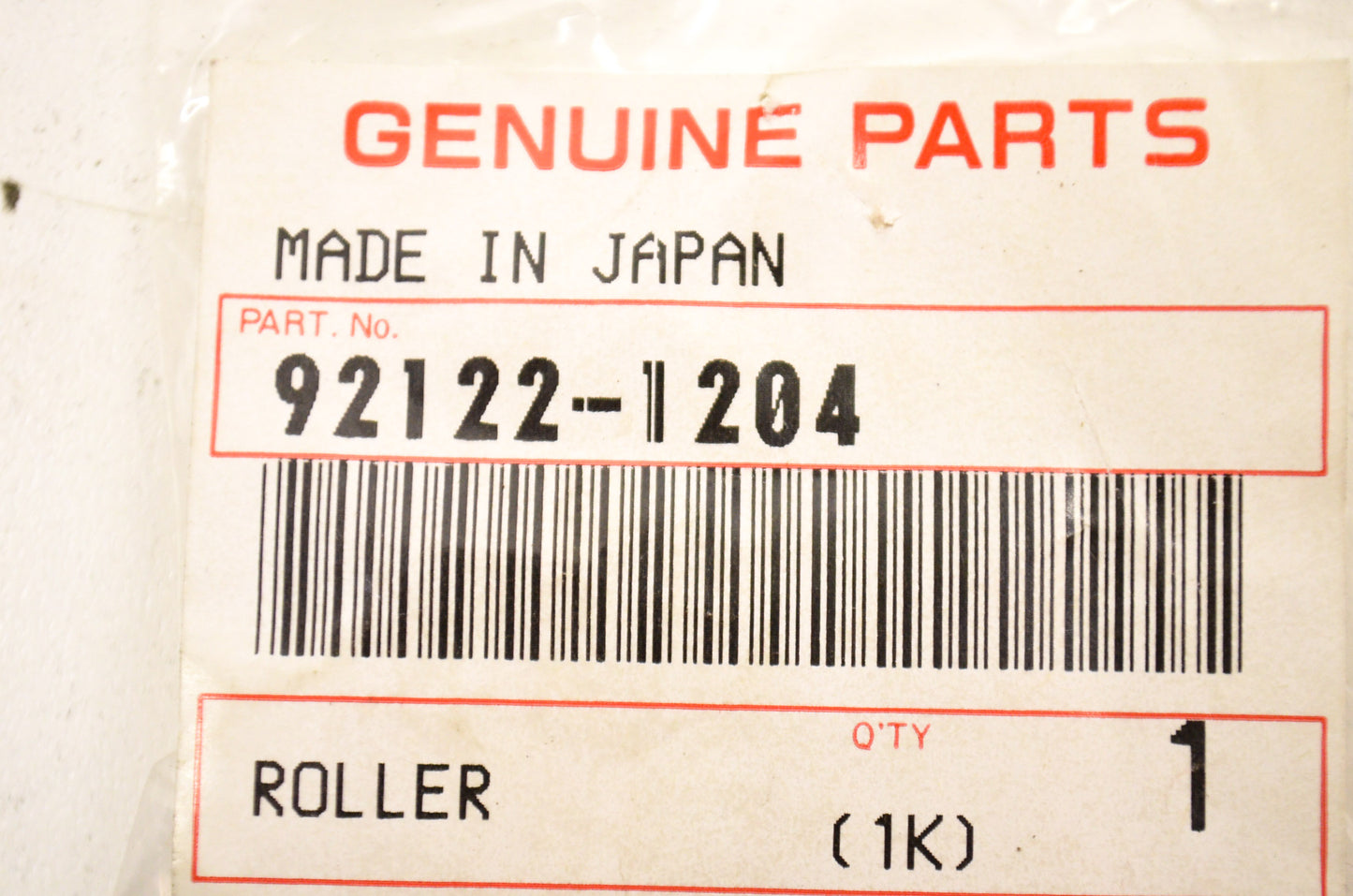 OEM Kawasaki 92122-1204 Roller NOS