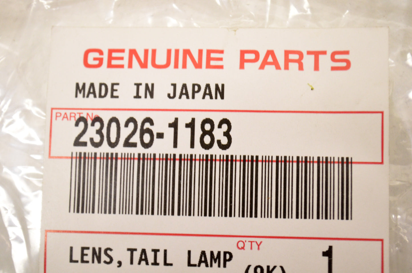 OEM Kawasaki 23026-1183 Tail Lamp Lens NOS