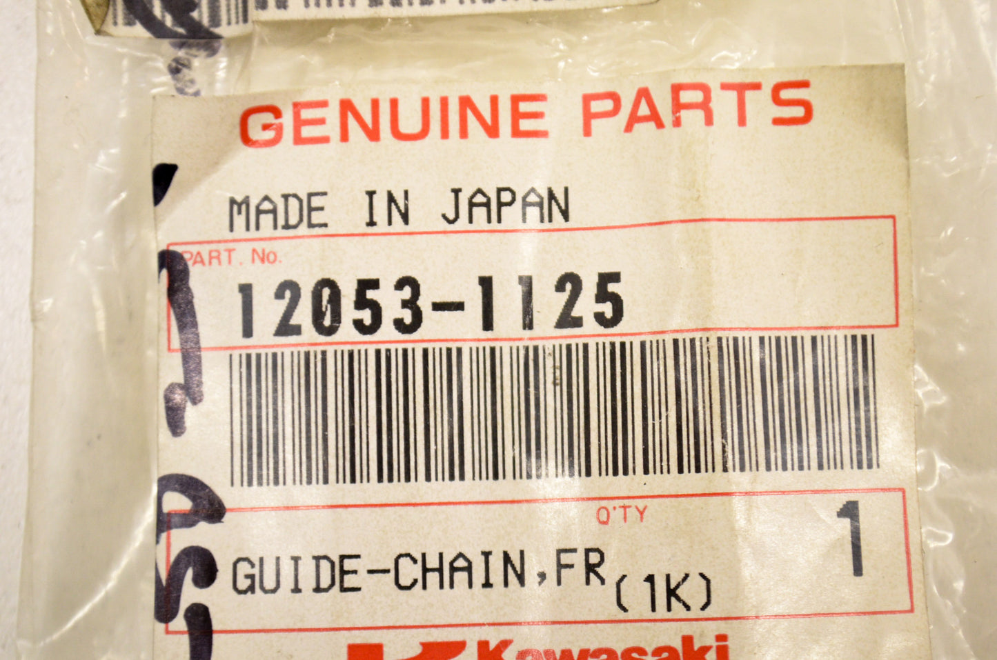 OEM Kawasaki 12053-1125 Front Chain Guide NOS