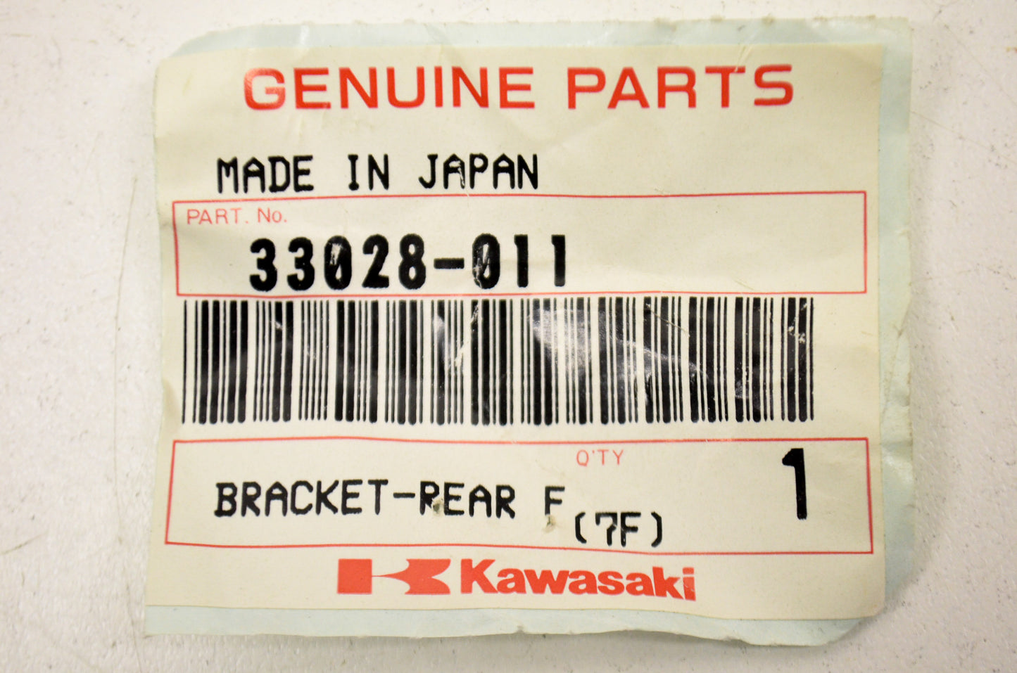 OEM Kawasaki 33028-011 Rear Footrest Bracket NOS