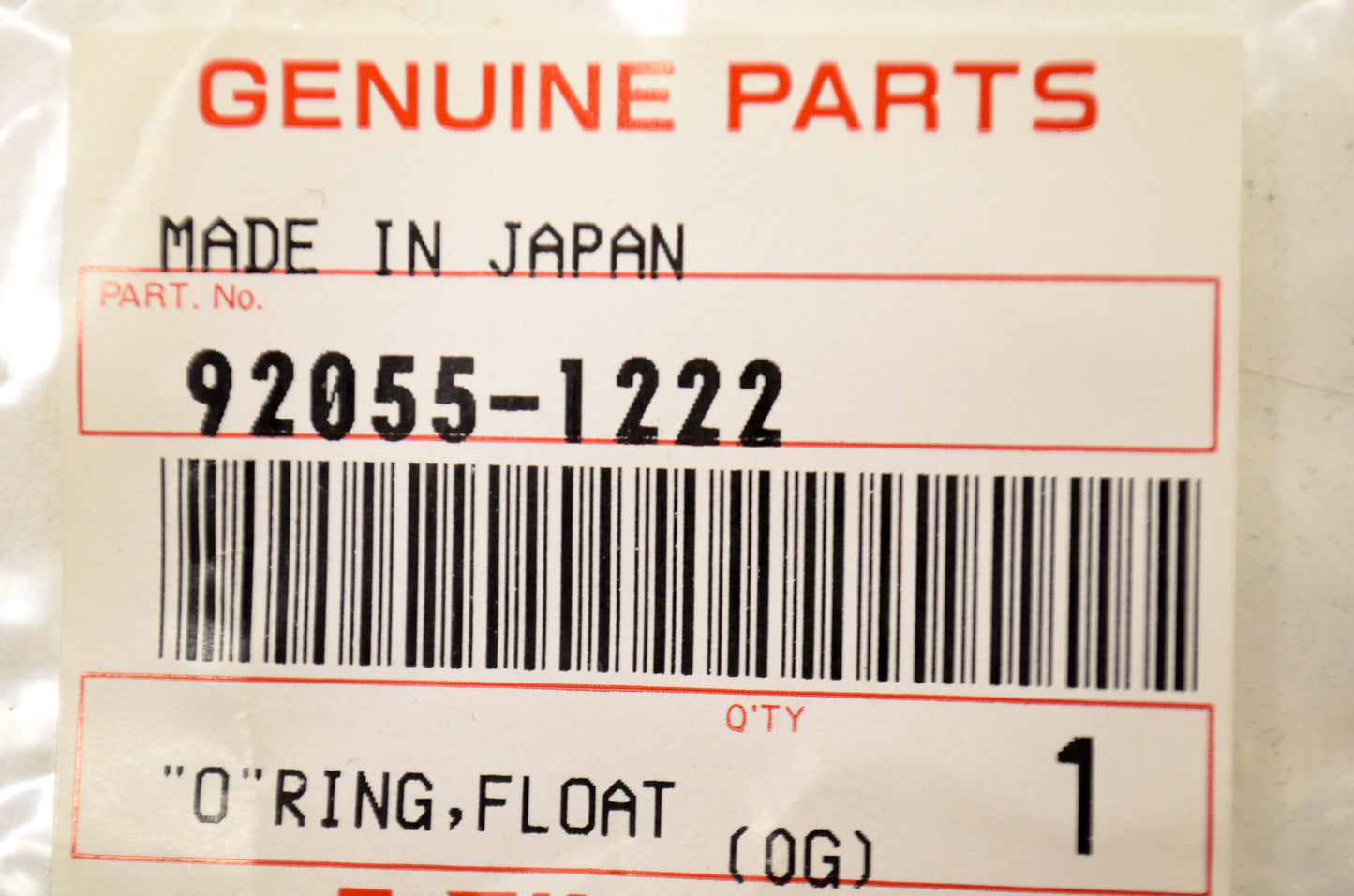 OEM Kawasaki 92055-1222 Float Chamber Ring-O NOS