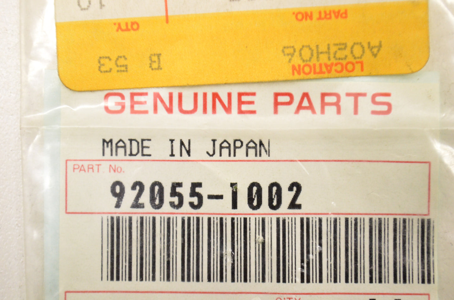 OEM Kawasaki 92055-1002 Pilot Adjust O-Ring NOS