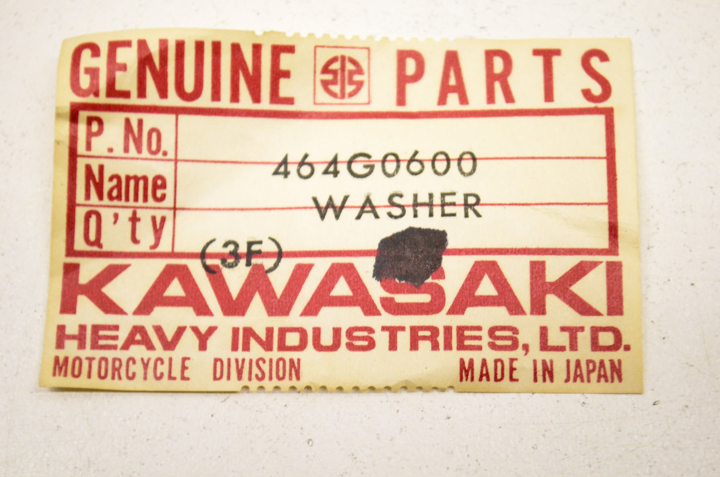 OEM Kawasaki 464G0600 Lock Washer 6MM Qty 3 NOS