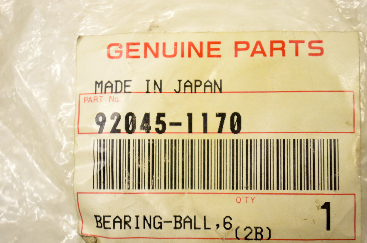 OEM Kawasaki 92045-1170 Ball Bearing 60/222RS NOS