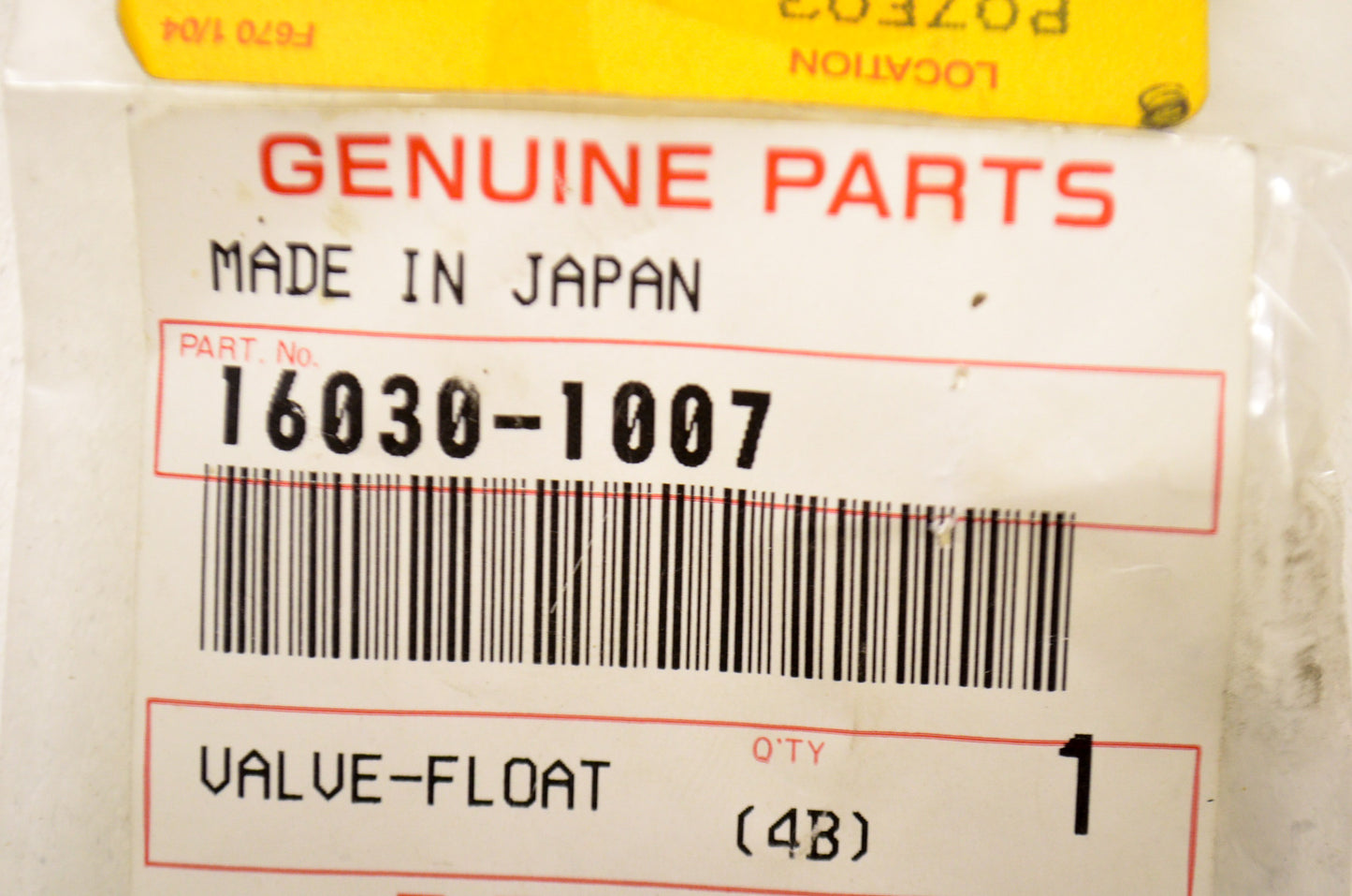 OEM Kawasaki 16030-1007 Float Valve NOS