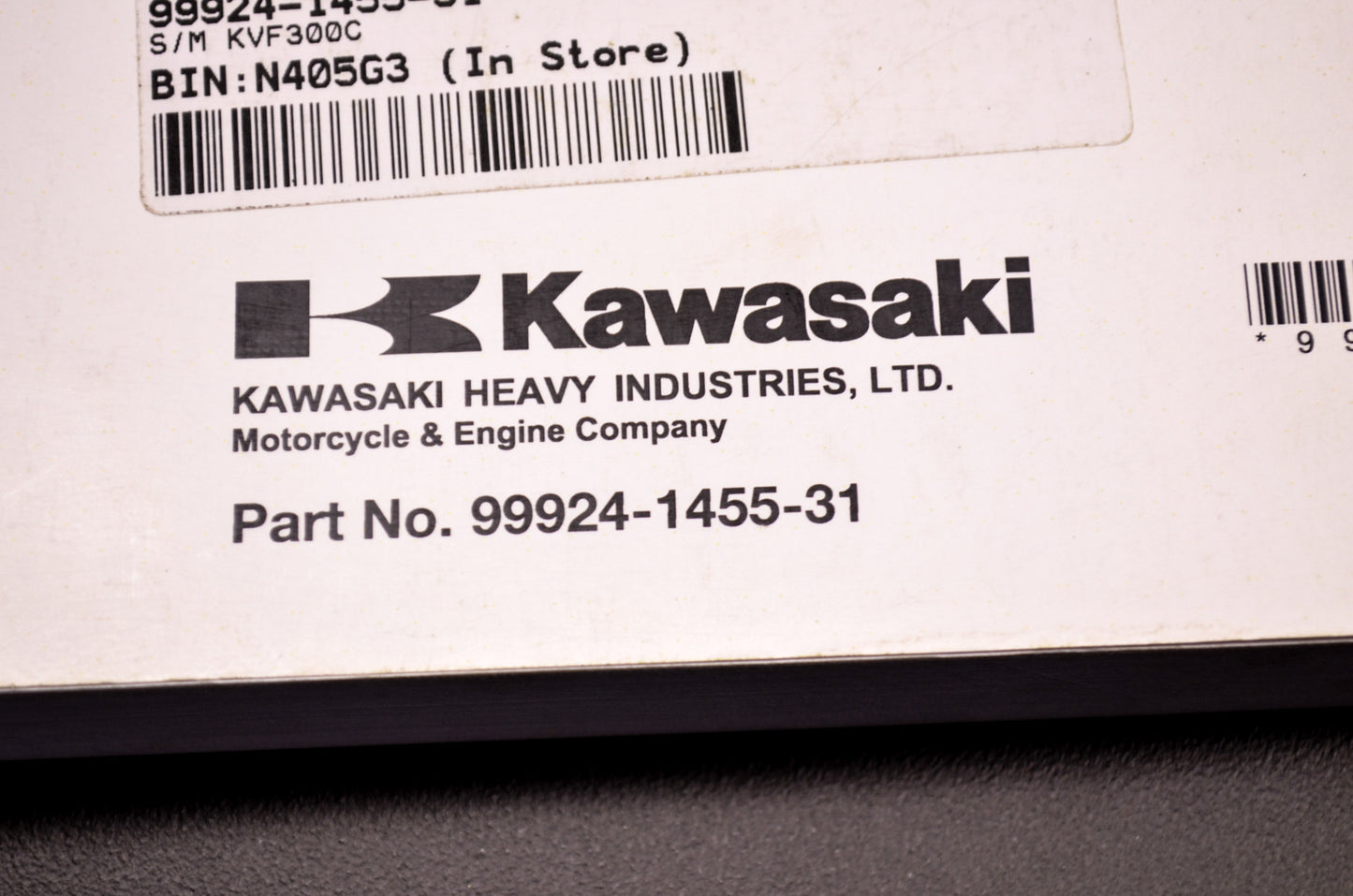 OEM Kawasaki 99924-1455-31 Service Manual KVF300C