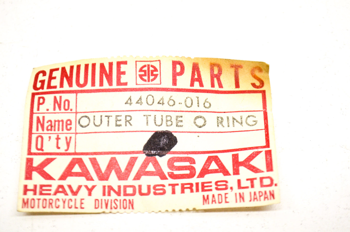 OEM Kawasaki 44046-016 Outer Tube O-Ring NOS