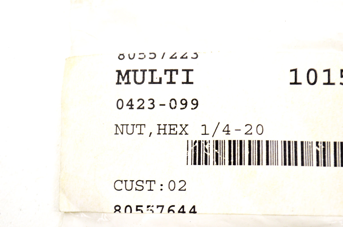 OEM Arctic Cat 0423-099 Hex Nut 1/4-20 Qty 6 NOS