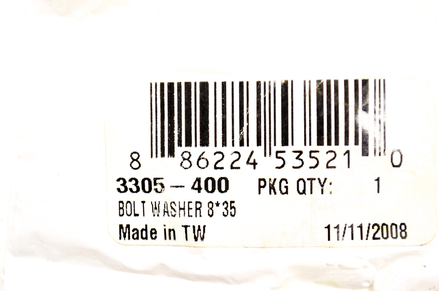 OEM Arctic Cat 3305-400 Washer Bolt 8x35 NOS