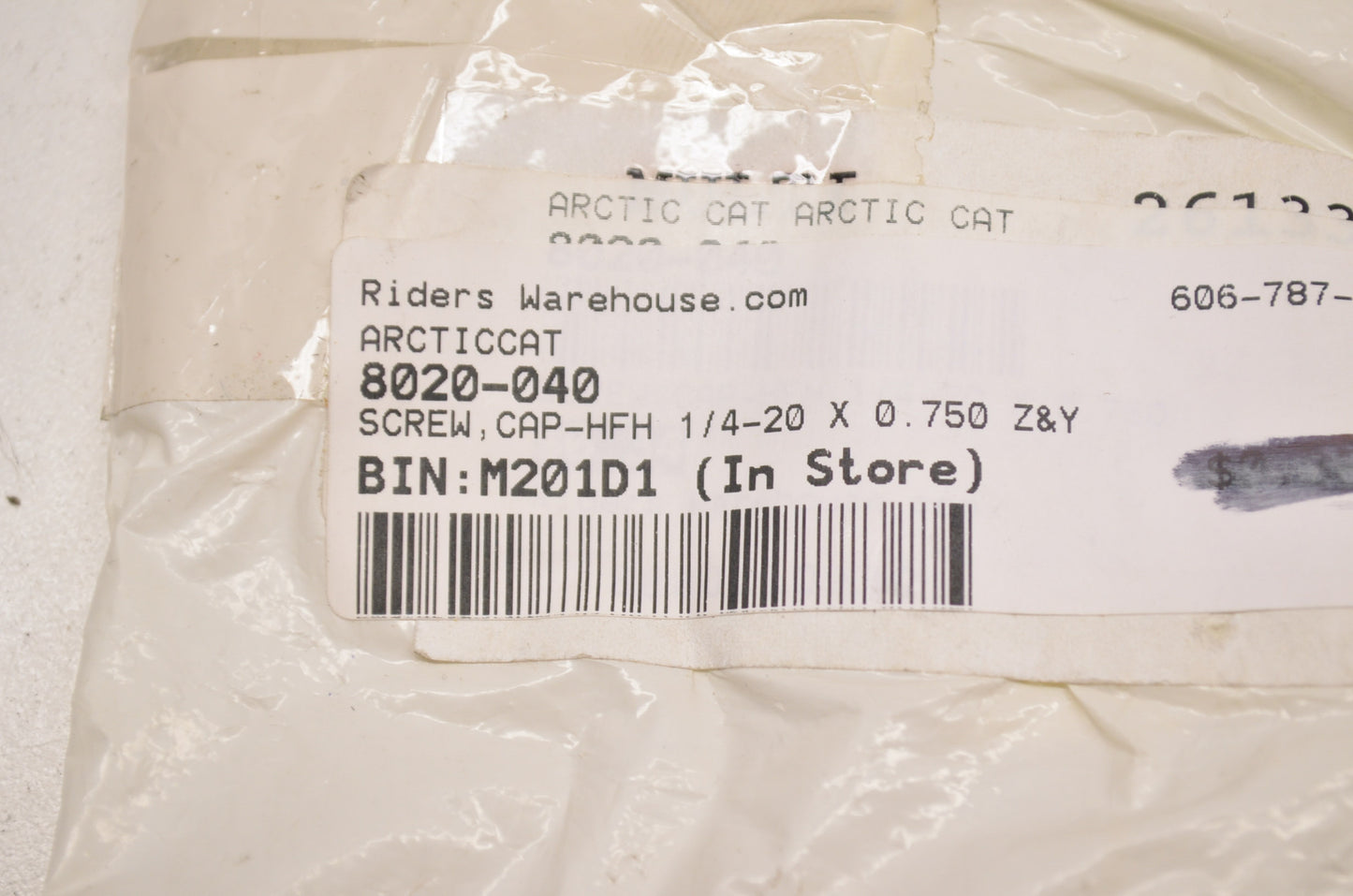 OEM Arctic Cat 8020-040 Hex FLange Head Cap Screw 1/4-20x0.750 NOS