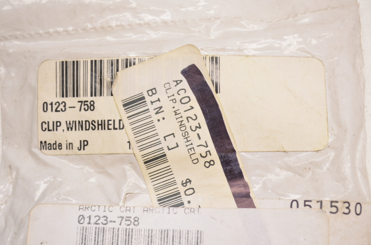 OEM Arctic Cat 0123-758 Windshield Clip Qty 2 NOS