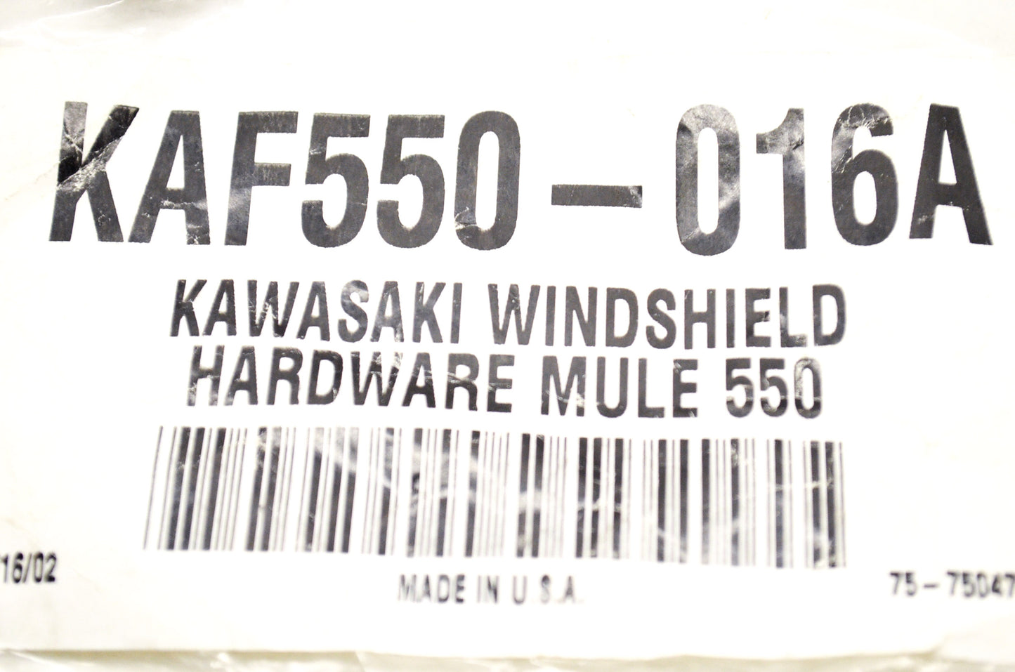 New OEM Kawasaki Mule 550 Windshield Hardware Kit NOS