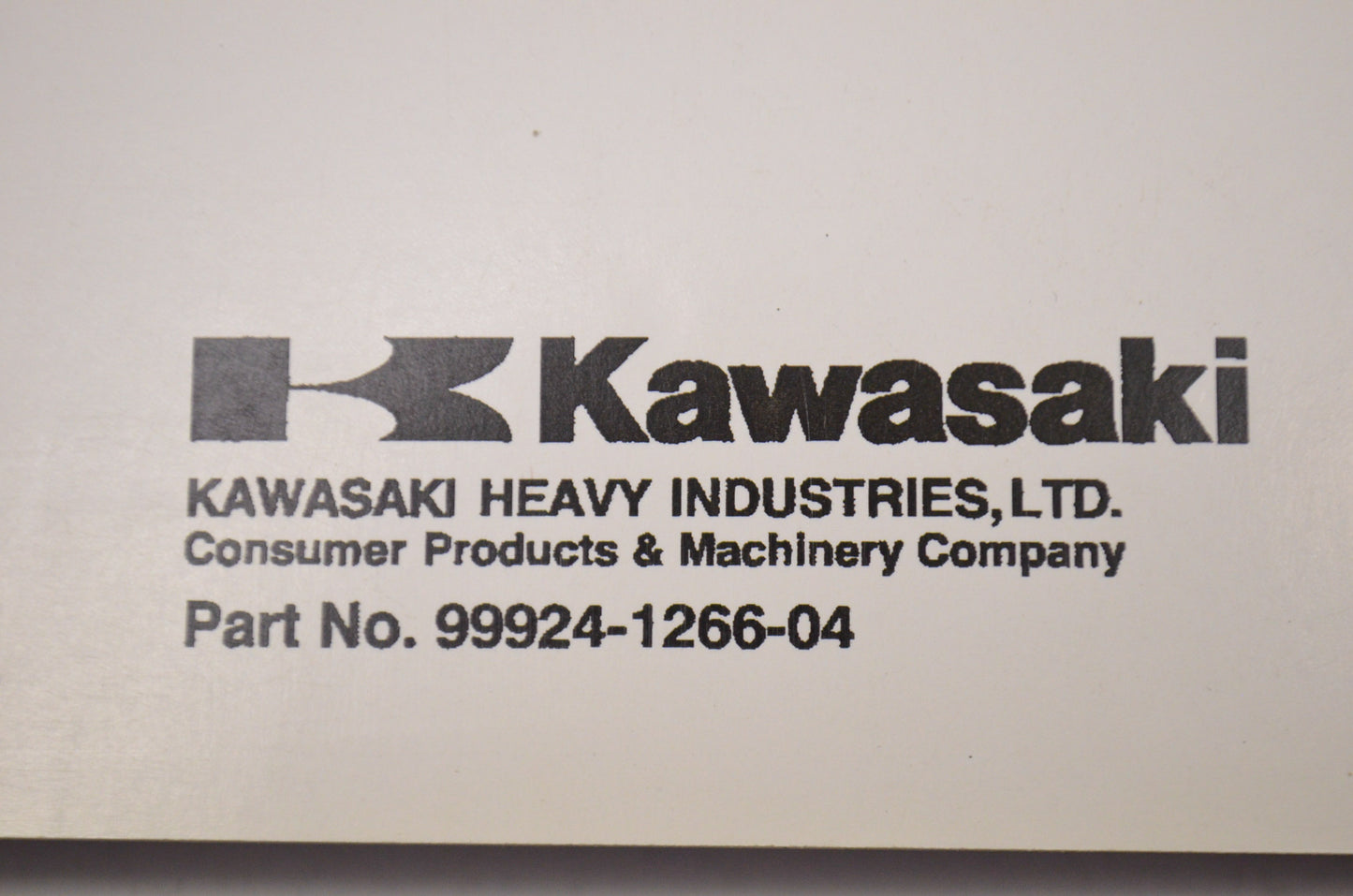 OEM Kawasaki 99924-1266-04 Service Manual ZR1200A