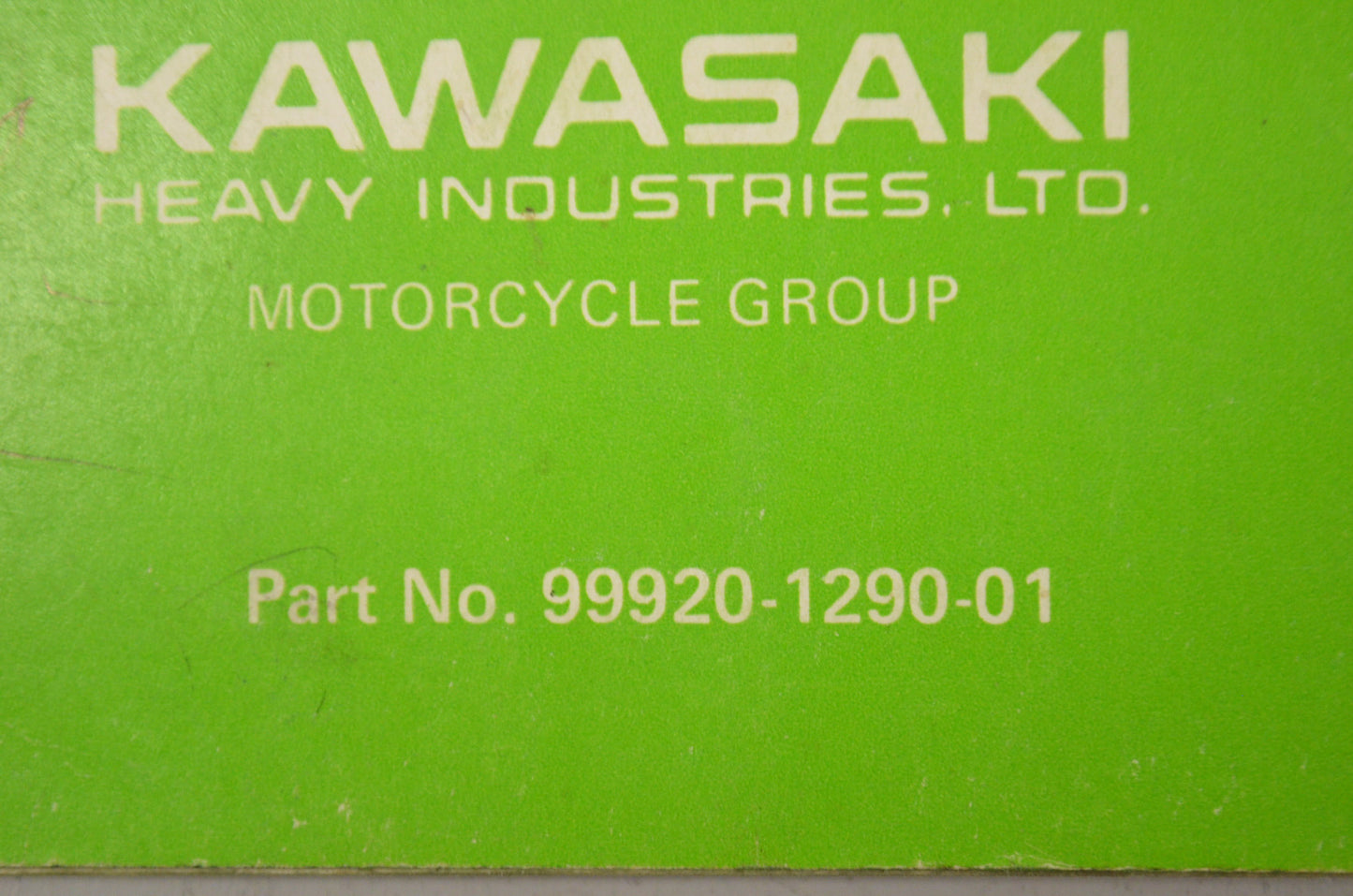 OEM Kawasaki 99920-1290-01 Owner's & Service Manual KX80E3