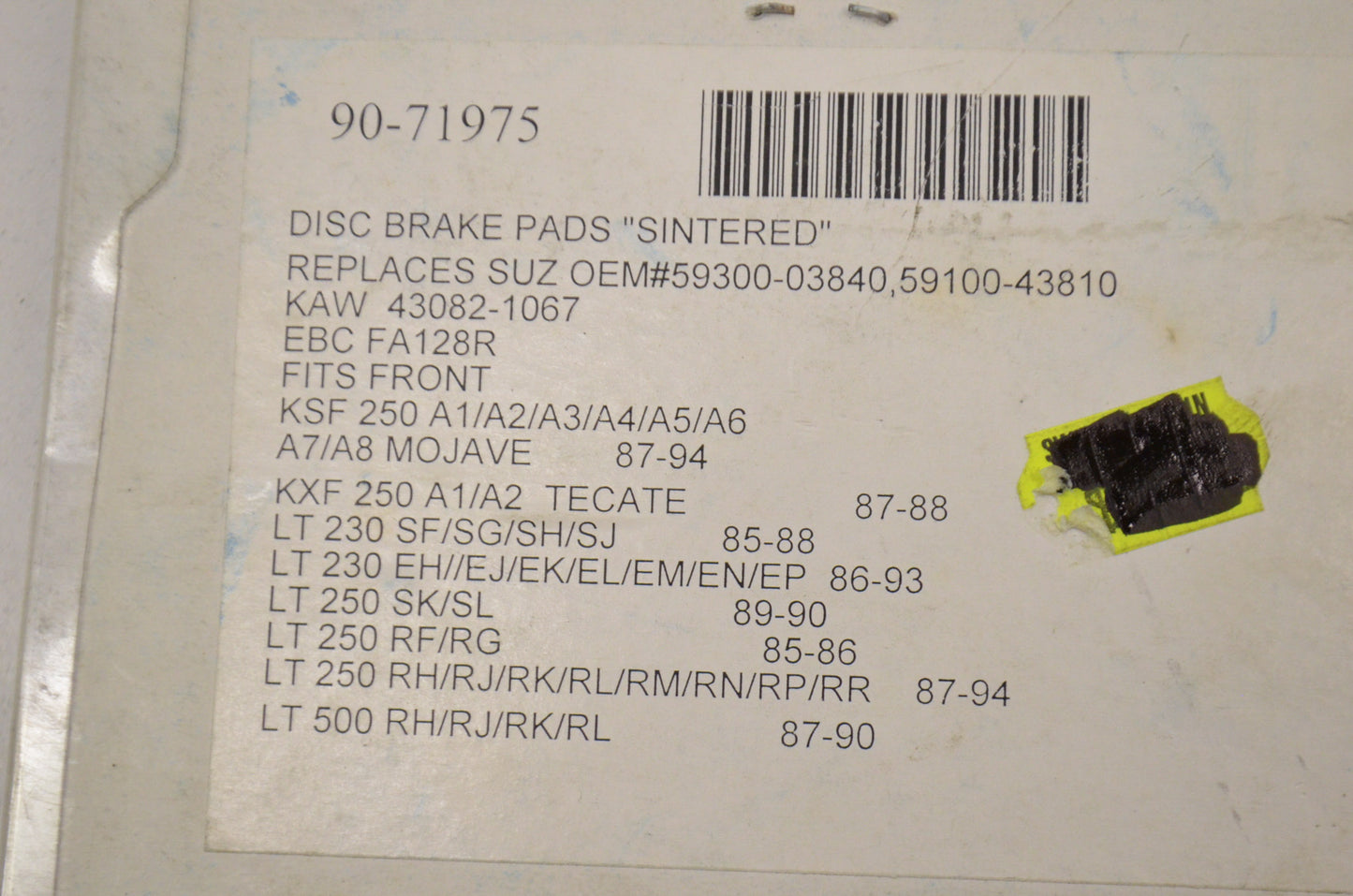 EMGO 90-71975, 59100-43810 Brake Pad Kit Suzuki NOS
