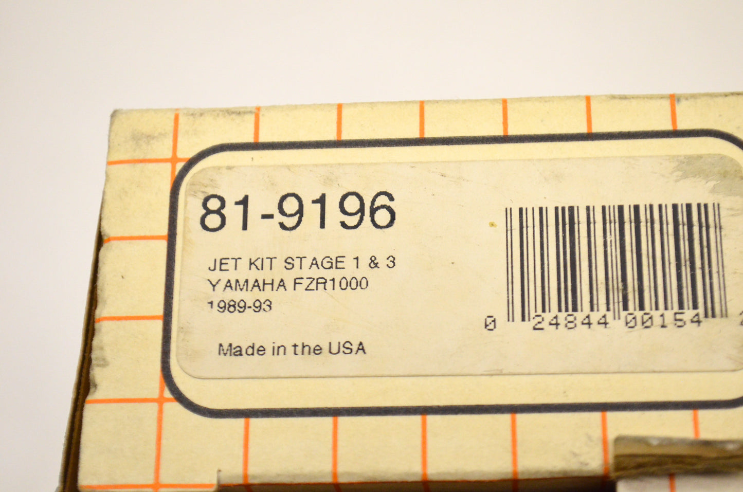 Jet Kit Stage 1&3 89-93 Yamaha FZR1000 NOS