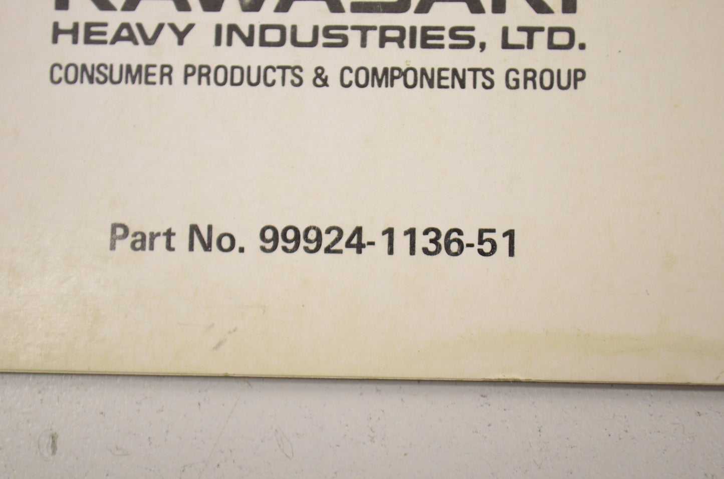 OEM Kawasaki 99924-1136-51 Service Manual Supplement KDX200E