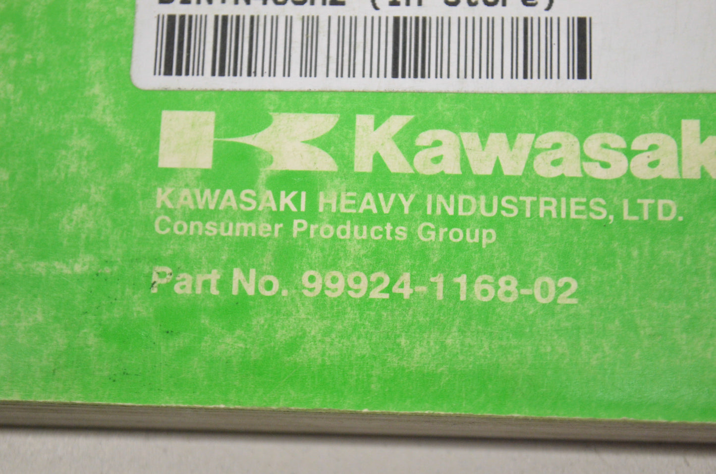 OEM Kawasaki 99924-1168-02 Service Manual KX125/250K