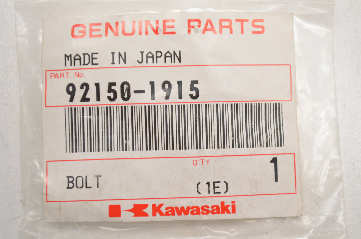 OEM Kawasaki 92150-1915 Bolt