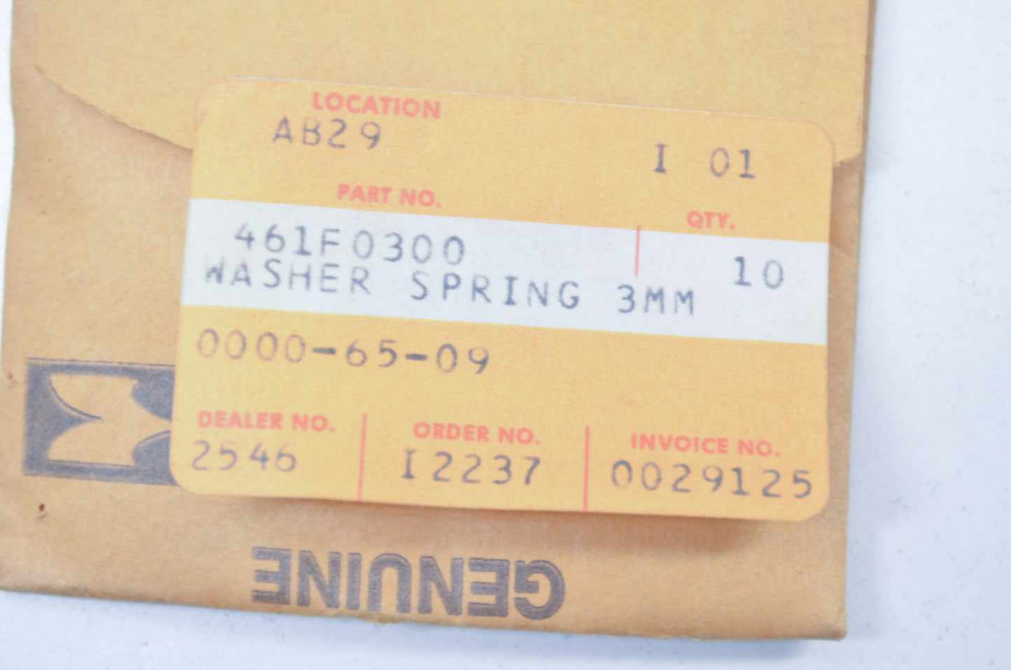 OEM Kawasaki 461F0300 Spring Washer 3MM Qty 2 NOS